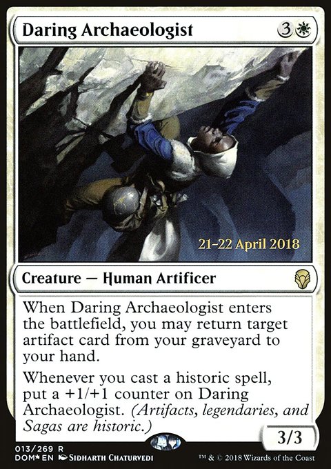 Daring Archaeologist, Dominaria Promos #13s, Magic: The Gathering card
