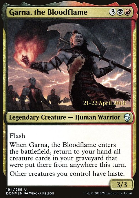 Garna, the Bloodflame, Dominaria Promos #194s, Magic: The Gathering card