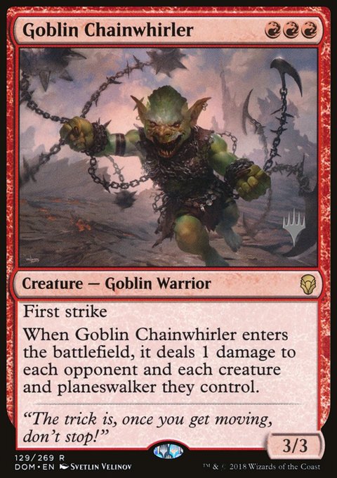 Goblin Chainwhirler, Dominaria Promos #129p, Magic: The Gathering card