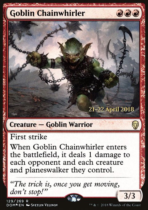 Goblin Chainwhirler, Dominaria Promos #129s, Magic: The Gathering card