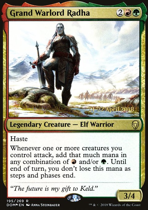 Grand Warlord Radha, Dominaria Promos #195s, Magic: The Gathering card