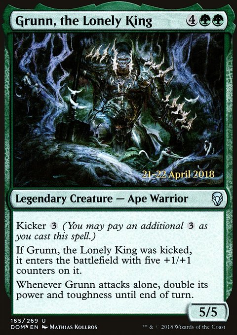 Grunn, the Lonely King, Dominaria Promos #165s, Magic: The Gathering card