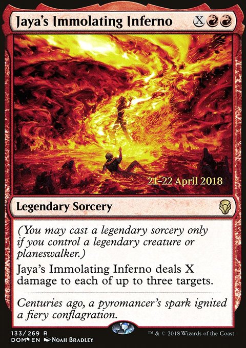 Jaya's Immolating Inferno, Dominaria Promos #133s, Magic: The Gathering card