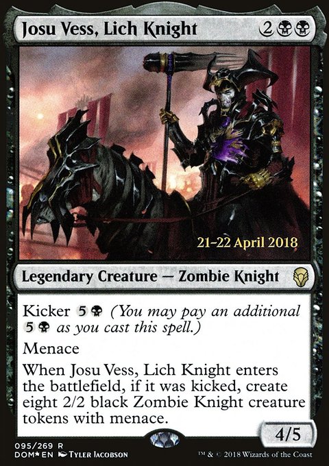 Josu Vess, Lich Knight, Dominaria Promos #95s, Magic: The Gathering card