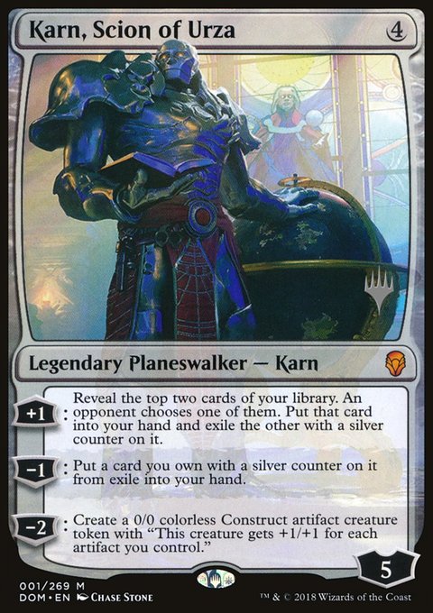 Karn, Scion of Urza, Dominaria Promos #1p, Magic: The Gathering card