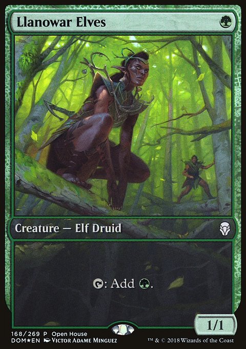 Llanowar Elves, Dominaria Promos #168, Magic: The Gathering card