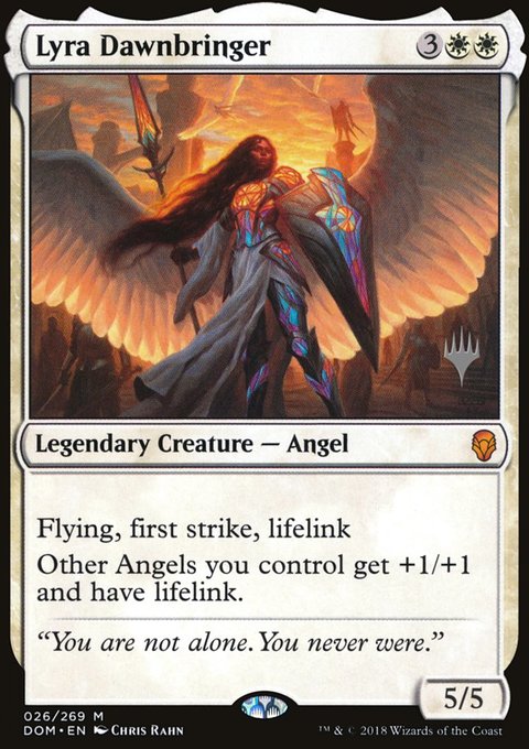 Lyra Dawnbringer, Dominaria Promos #26p, Magic: The Gathering card