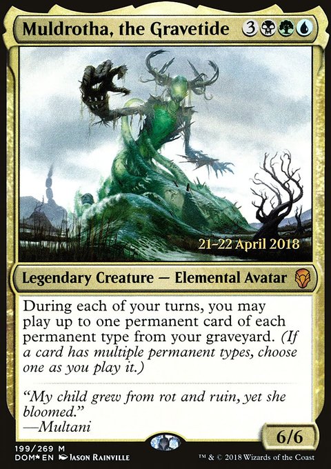 Muldrotha, the Gravetide, Dominaria Promos #199s, Magic: The Gathering card