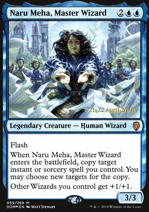 Naru Meha, Master Wizard, Dominaria Promos #59s, Magic: The Gathering card