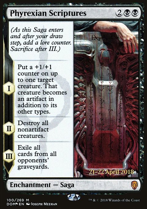 Phyrexian Scriptures, Dominaria Promos #100s, Magic: The Gathering card