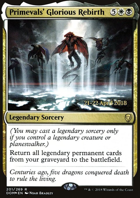Primevals' Glorious Rebirth, Dominaria Promos #201s, Magic: The Gathering card