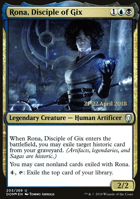 Rona, Disciple of Gix, Dominaria Promos #203s, Magic: The Gathering card