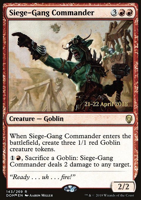 Siege-Gang Commander, Dominaria Promos #143s, Magic: The Gathering card