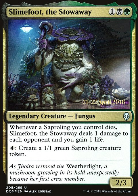 Slimefoot, the Stowaway, Dominaria Promos #205s, Magic: The Gathering card