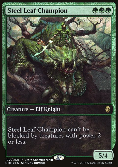 Steel Leaf Champion, Dominaria Promos #182, Magic: The Gathering card