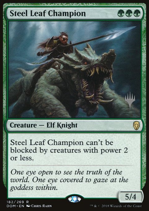 Steel Leaf Champion, Dominaria Promos #182p, Magic: The Gathering card