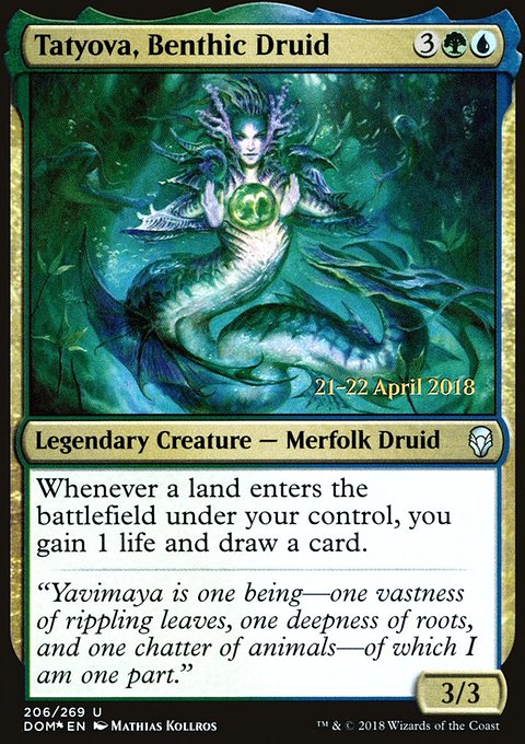 Tatyova, Benthic Druid, Dominaria Promos #206s, Magic: The Gathering card