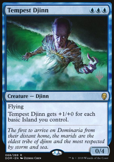 Tempest Djinn, Dominaria Promos #68p, Magic: The Gathering card