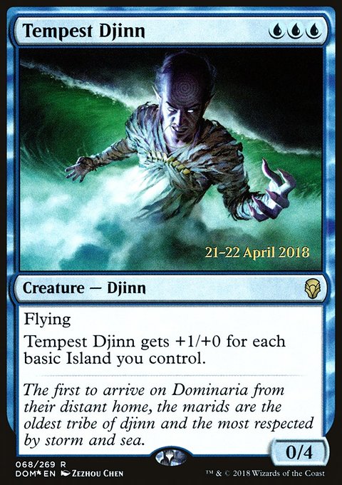 Tempest Djinn, Dominaria Promos #68s, Magic: The Gathering card