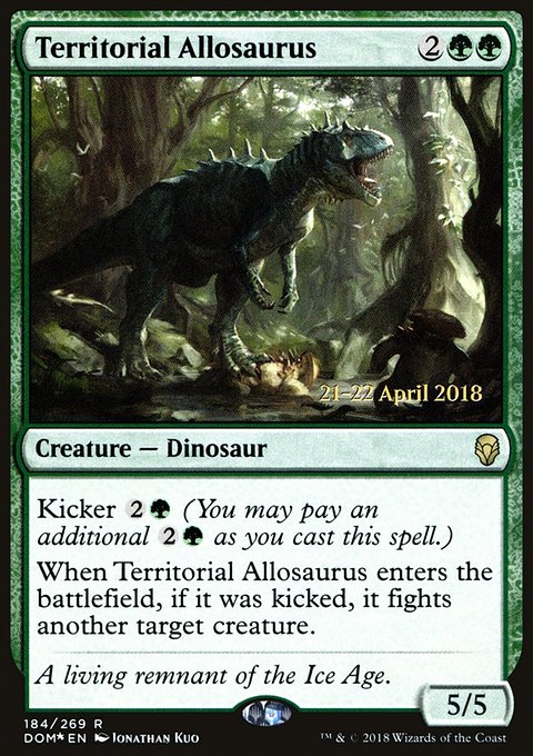 Territorial Allosaurus, Dominaria Promos #184s, Magic: The Gathering card