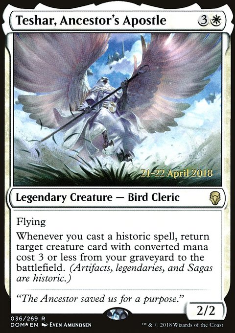 Teshar, Ancestor's Apostle, Dominaria Promos #36s, Magic: The Gathering card