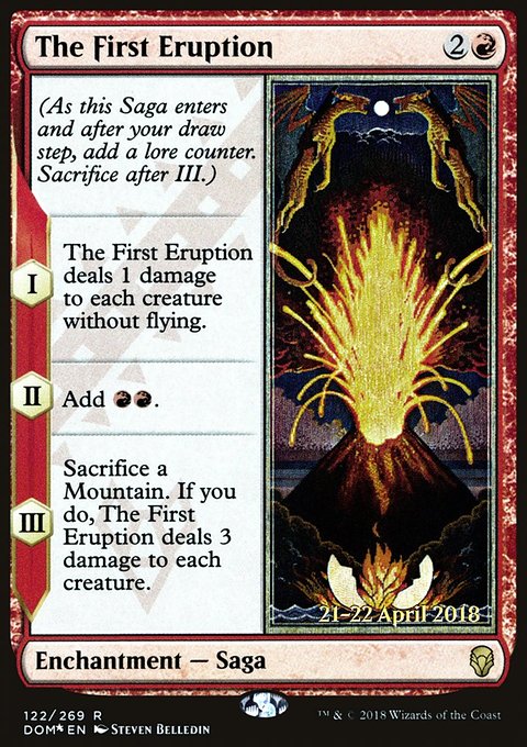 The First Eruption, Dominaria Promos #122s, Magic: The Gathering card