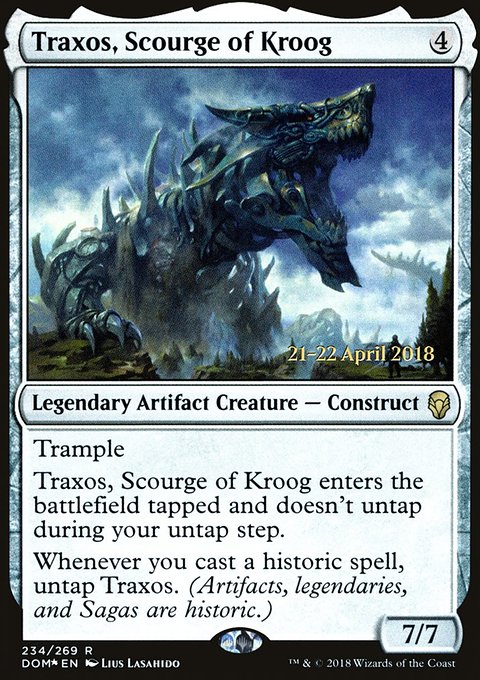 Traxos, Scourge of Kroog, Dominaria Promos #234s, Magic: The Gathering card