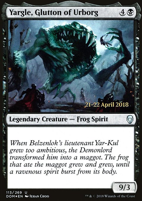 Yargle, Glutton of Urborg, Dominaria Promos #113s, Magic: The Gathering card