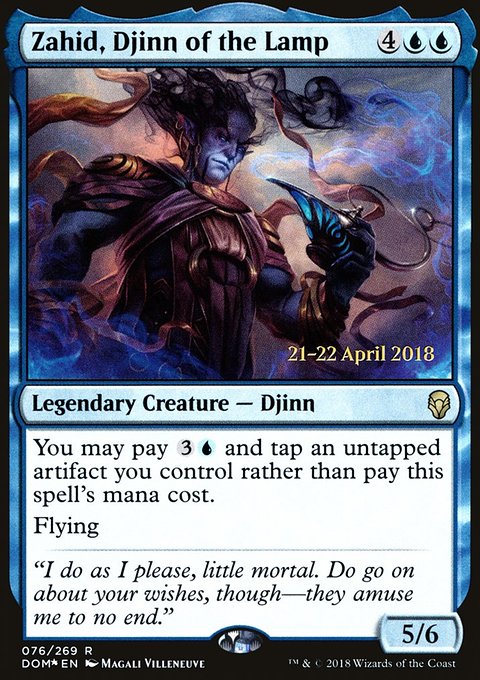 Zahid, Djinn of the Lamp, Dominaria Promos #76s, Magic: The Gathering card