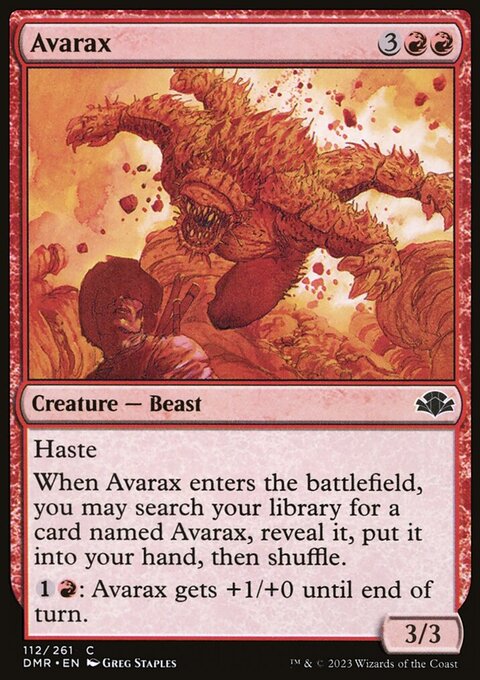 Avarax, Dominaria Remastered #112, Magic: The Gathering card