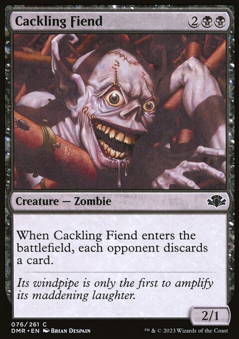 Cackling Fiend, Dominaria Remastered #76, Magic: The Gathering card