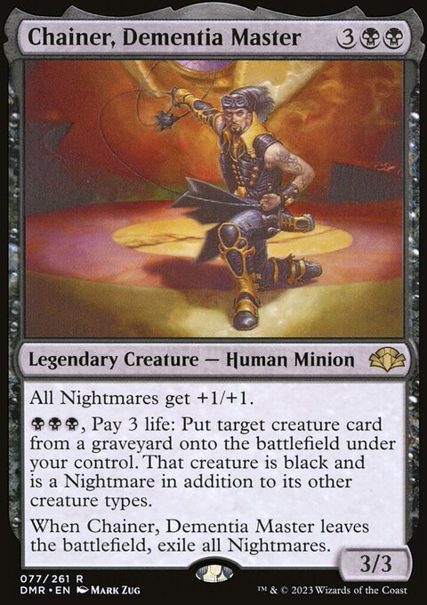 Chainer, Dementia Master, Dominaria Remastered #77, Magic: The Gathering card