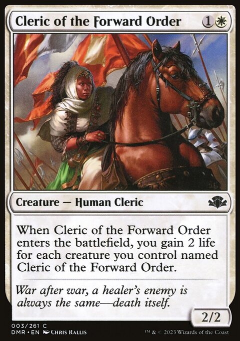 Cleric of the Forward Order, Dominaria Remastered #3, Magic: The Gathering card