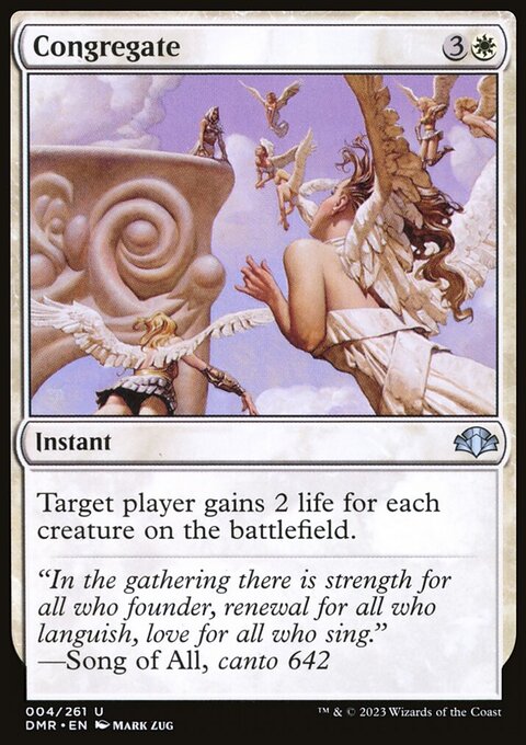Congregate, Dominaria Remastered #4, Magic: The Gathering card