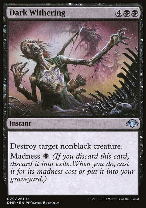 Dark Withering, Dominaria Remastered #79, Magic: The Gathering card