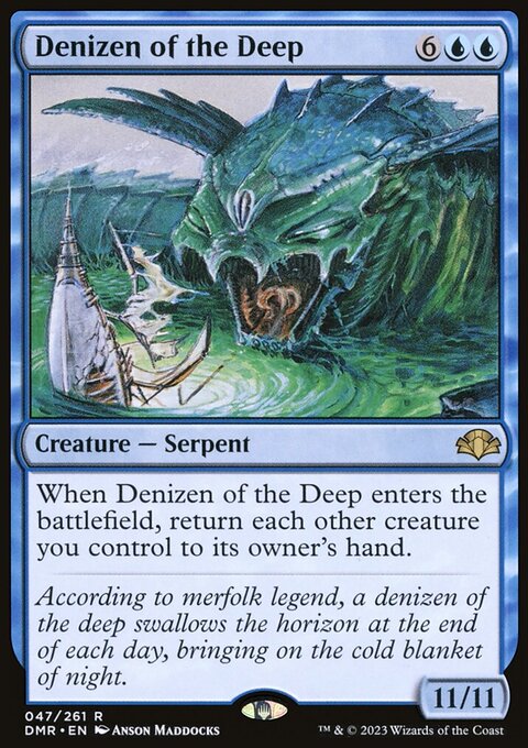 Denizen of the Deep, Dominaria Remastered #47, Magic: The Gathering card