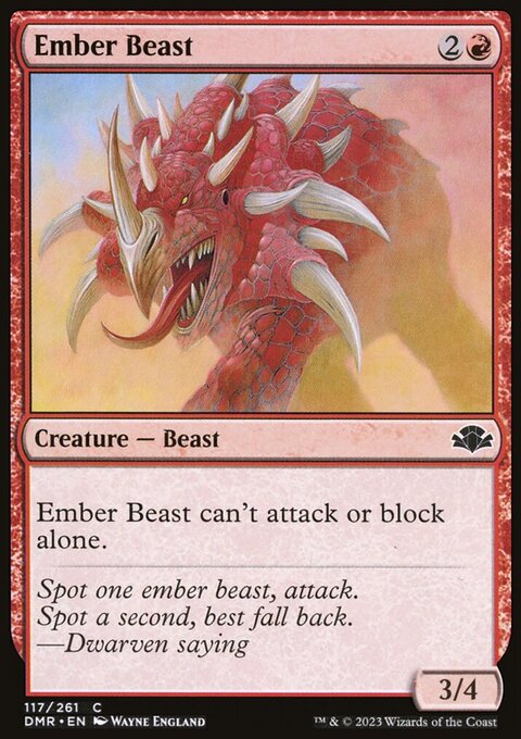 Ember Beast, Dominaria Remastered #117, Magic: The Gathering card
