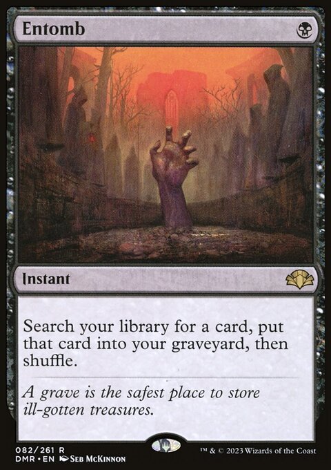 Entomb, Dominaria Remastered #82, Magic: The Gathering card
