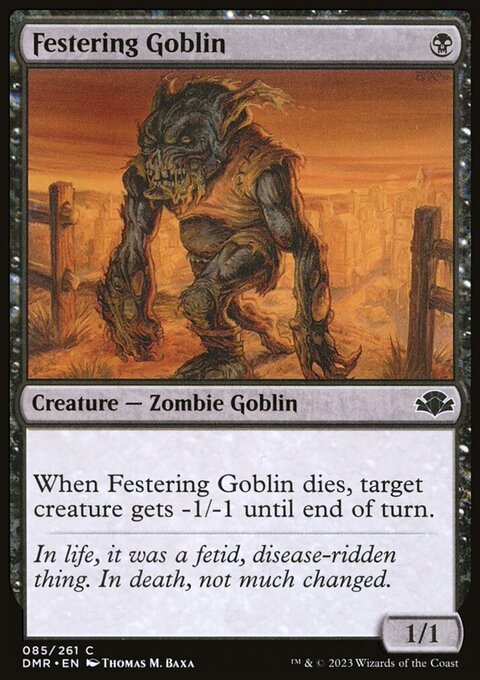Festering Goblin, Dominaria Remastered #85, Magic: The Gathering card