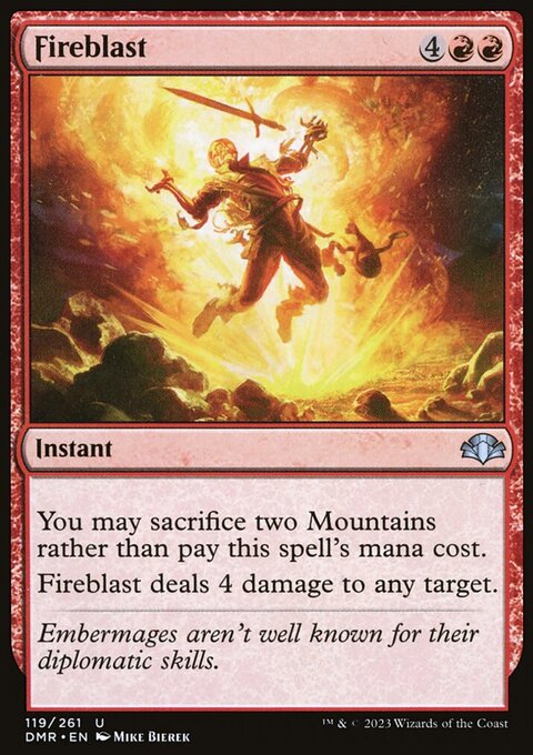 Fireblast, Dominaria Remastered #119, Magic: The Gathering card