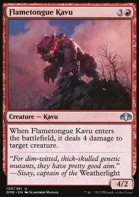 Flametongue Kavu, Dominaria Remastered #120, Magic: The Gathering card