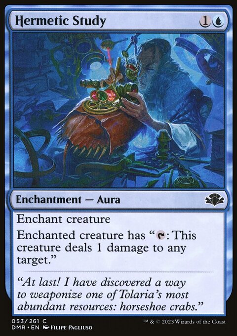 Hermetic Study, Dominaria Remastered #53, Magic: The Gathering card