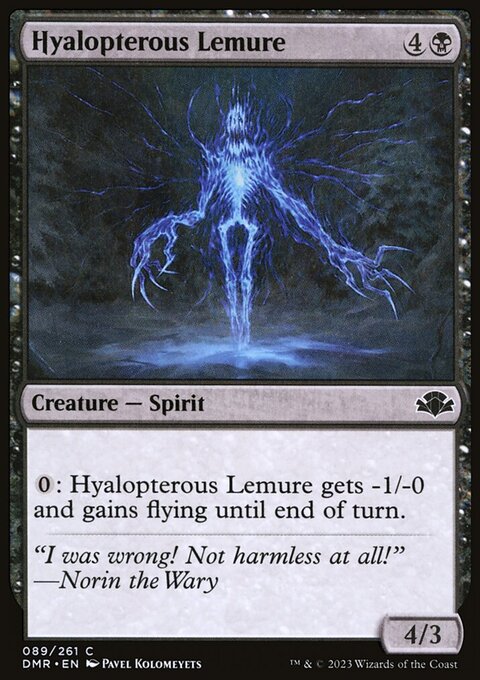 Hyalopterous Lemure, Dominaria Remastered #89, Magic: The Gathering card