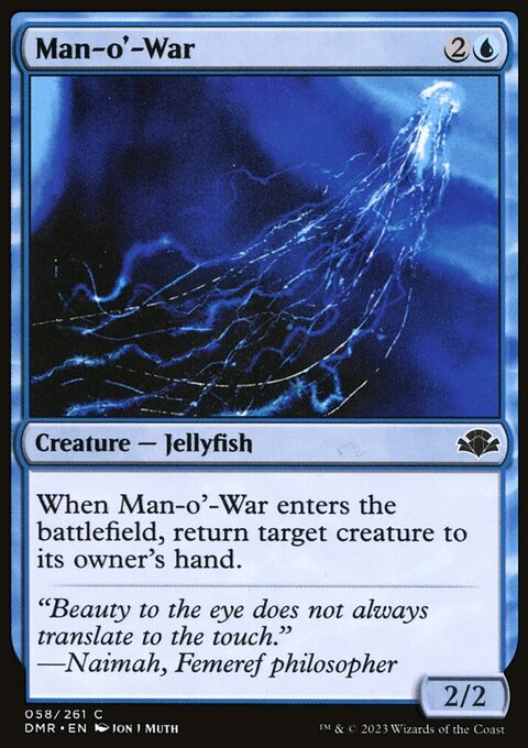 Man-o'-War, Dominaria Remastered #58, Magic: The Gathering card