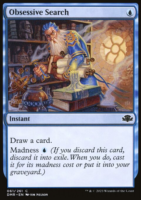 Obsessive Search, Dominaria Remastered #61, Magic: The Gathering card