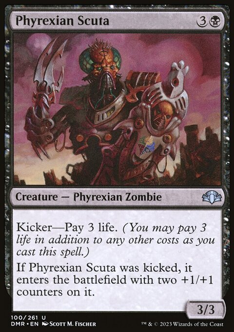 Phyrexian Scuta, Dominaria Remastered #100, Magic: The Gathering card