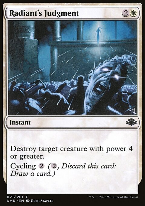 Radiant's Judgment, Dominaria Remastered #21, Magic: The Gathering card