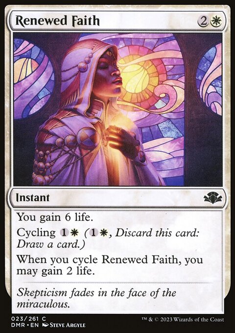 Renewed Faith, Dominaria Remastered #23, Magic: The Gathering card