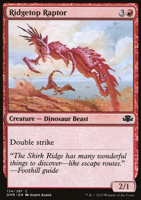 Ridgetop Raptor, Dominaria Remastered #134, Magic: The Gathering card