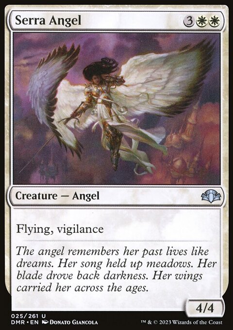 Serra Angel, Dominaria Remastered #25, Magic: The Gathering card